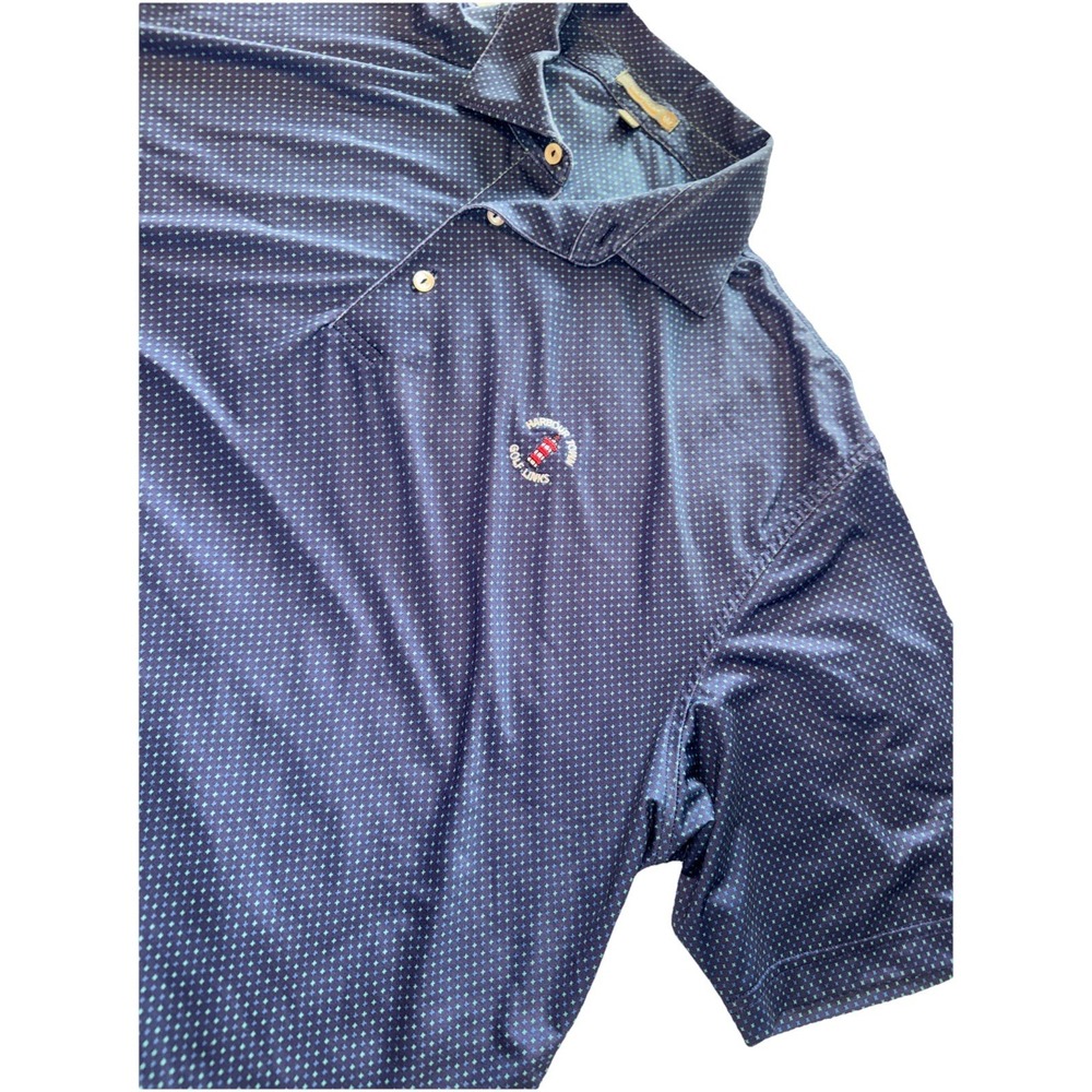 Peter Millar Polo Shirt Mens XL Summer Comfort Golf  Harbor Town logo